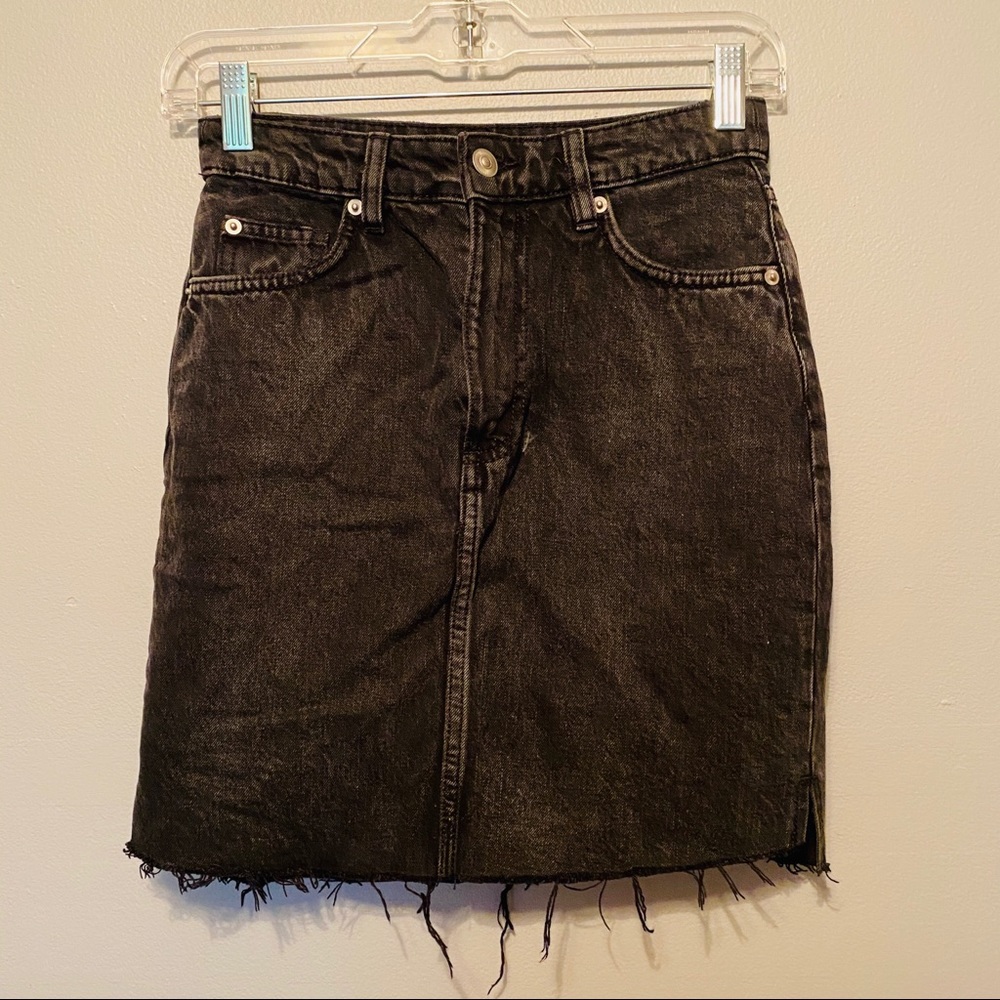 H&M Black Jean Skirt